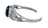 Sterling Silver Onyx Native American Leaf Cuff Bracelet JX130605